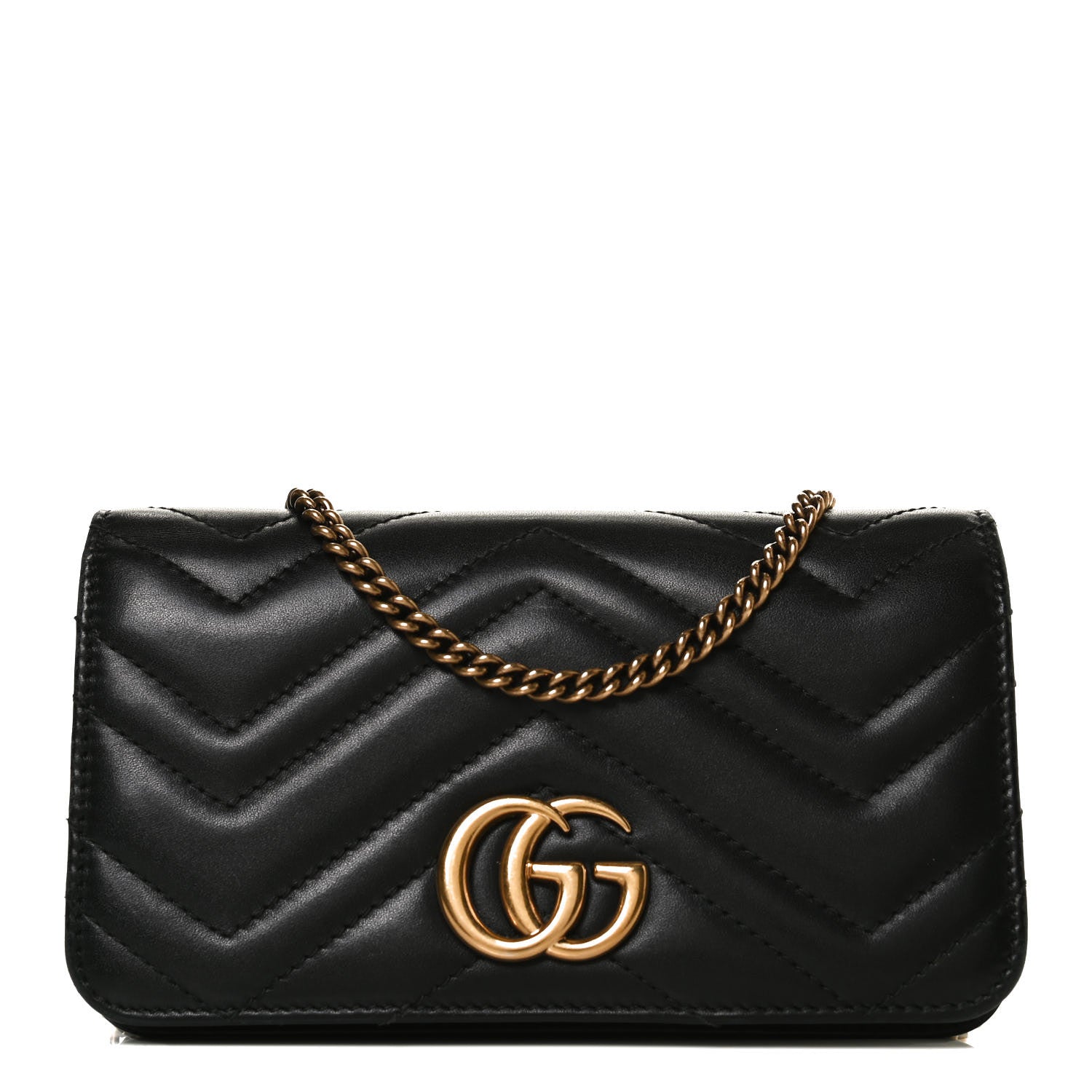 Gucci Calfskin Matelasse GG Marmont Mini Bag Black 1 of 12