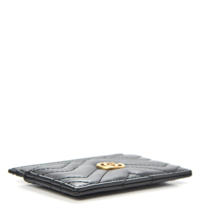 Gucci Calfskin Matelasse GG Marmont Card Holder Black 4 of 6