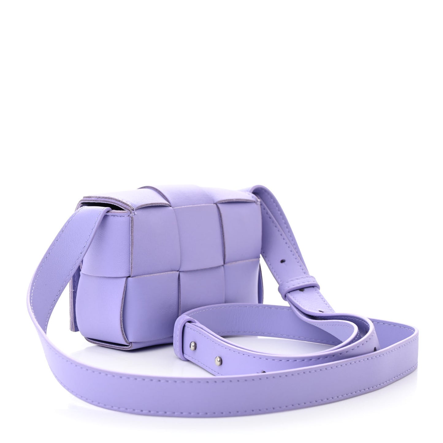 Lambskin Maxi Intrecciato Extra Mini Cassette Crossbody Bag Wisteria