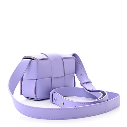 Bottega Veneta Lambskin Maxi Intrecciato Extra Mini Cassette Crossbody Bag Wisteria 3 of 11