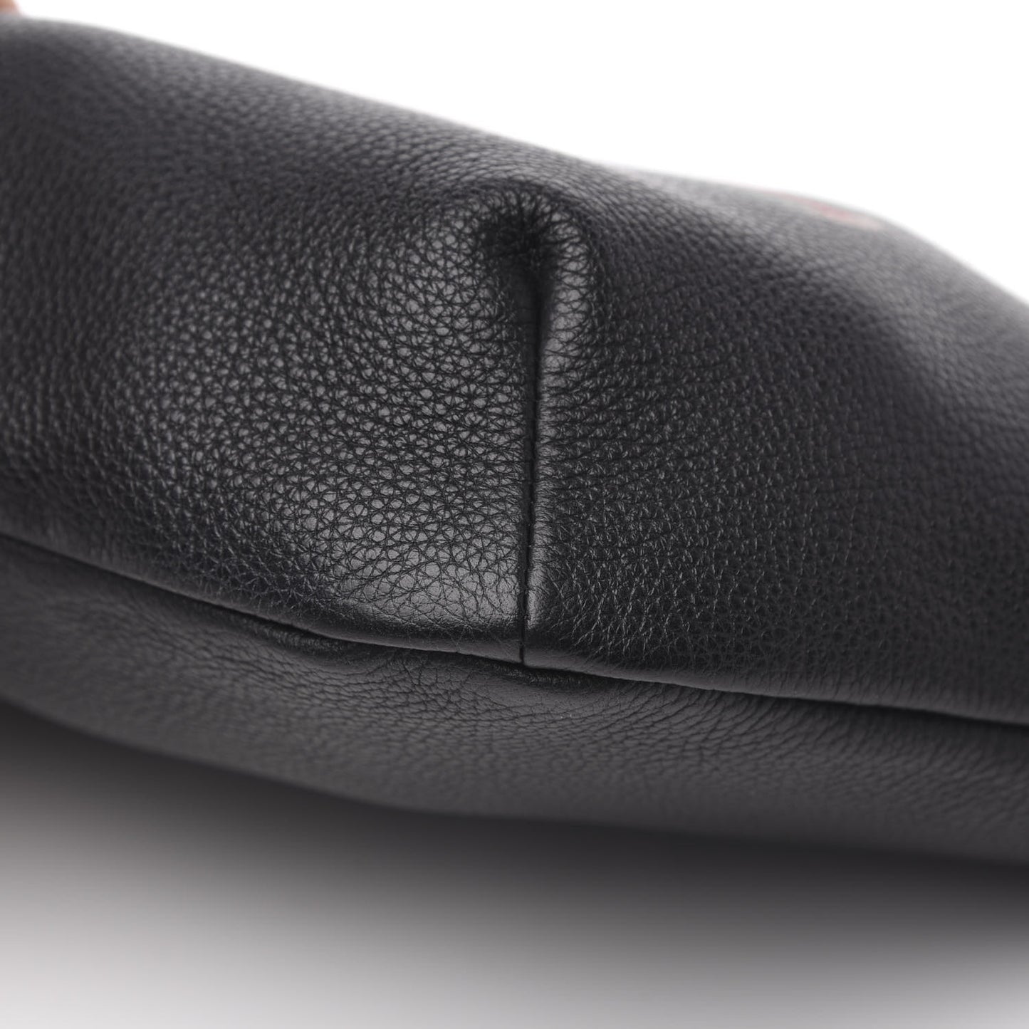 Grained Calfskin Logo Belt Bag Black