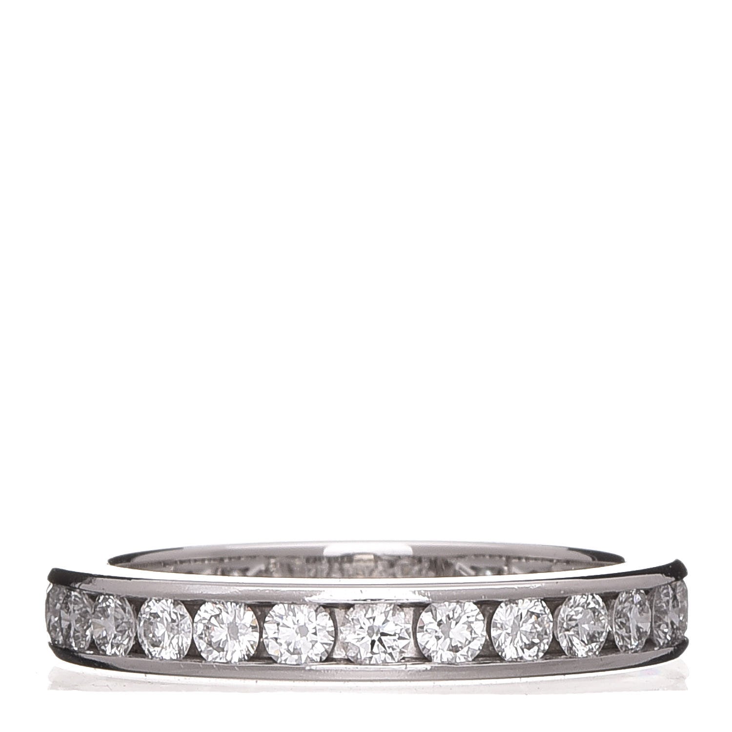 Tiffany Platinum Diamond 3mm Wedding Band Ring 49 5 1 of 5