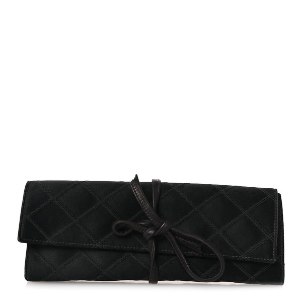 Chanel Satin Quilted Jewelry Roll Case Black 1884404 – FASHIONPHILE