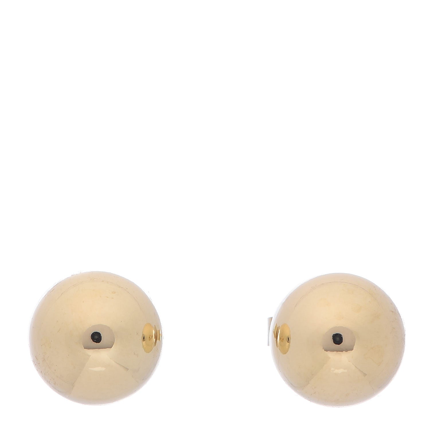 Tiffany 18K Yellow Gold 8mm HardWear Ball Earrings 1 of 5