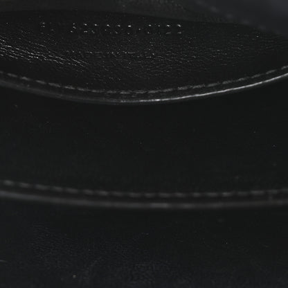Saint Laurent Raffia Calfskin Mini Classic Monogram Cassandra Top Handle Black Natural 7 of 10