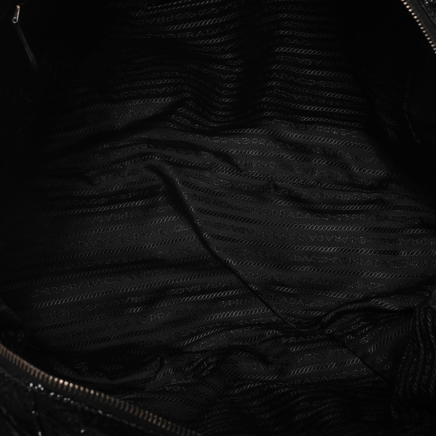 Vernice Chevron Dome Satchel Black