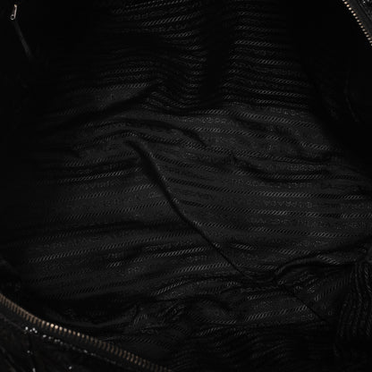 Prada Vernice Chevron Dome Satchel Black 5 of 8