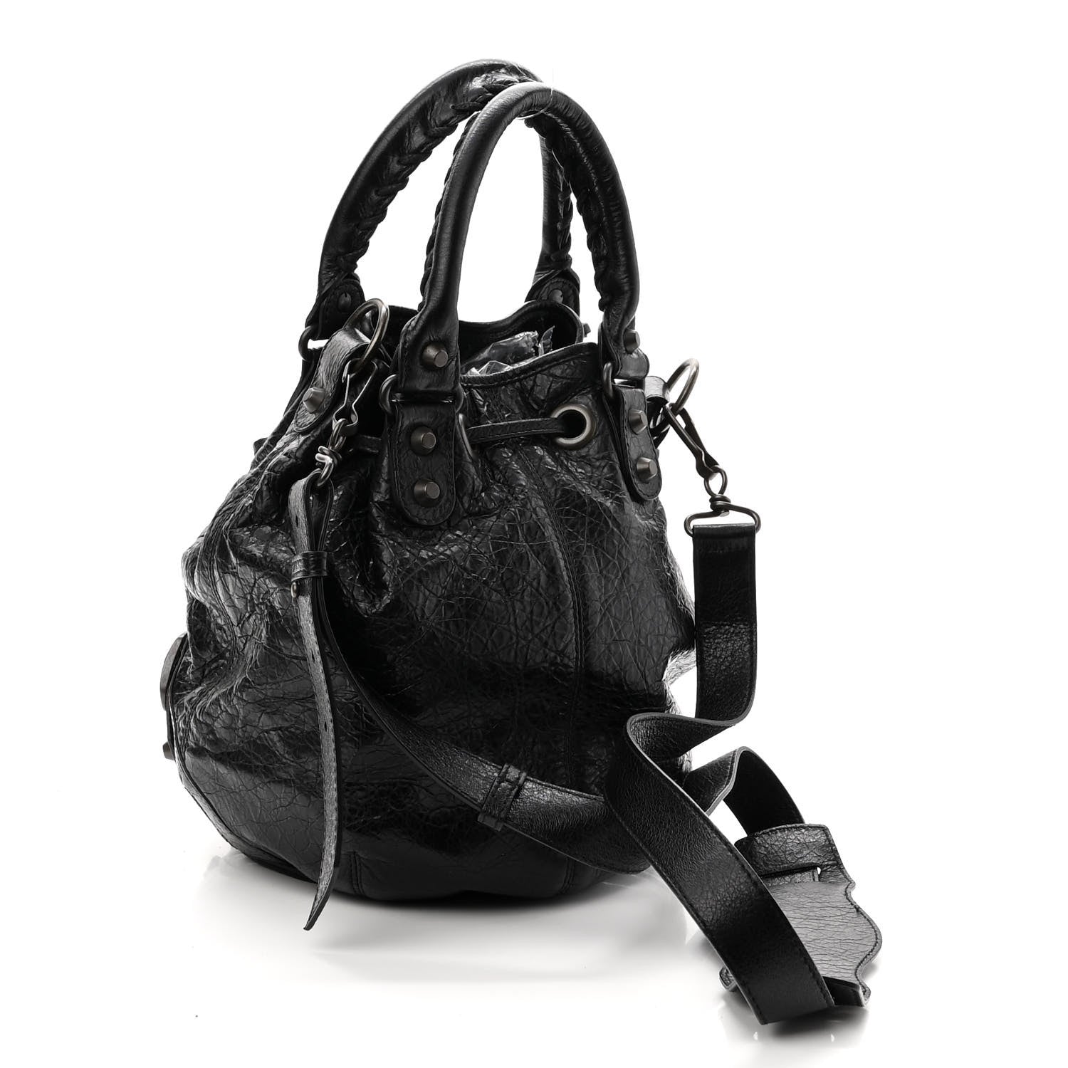 Balenciaga Agneau Classic Hardware Mini Pompon Black 2 of 9