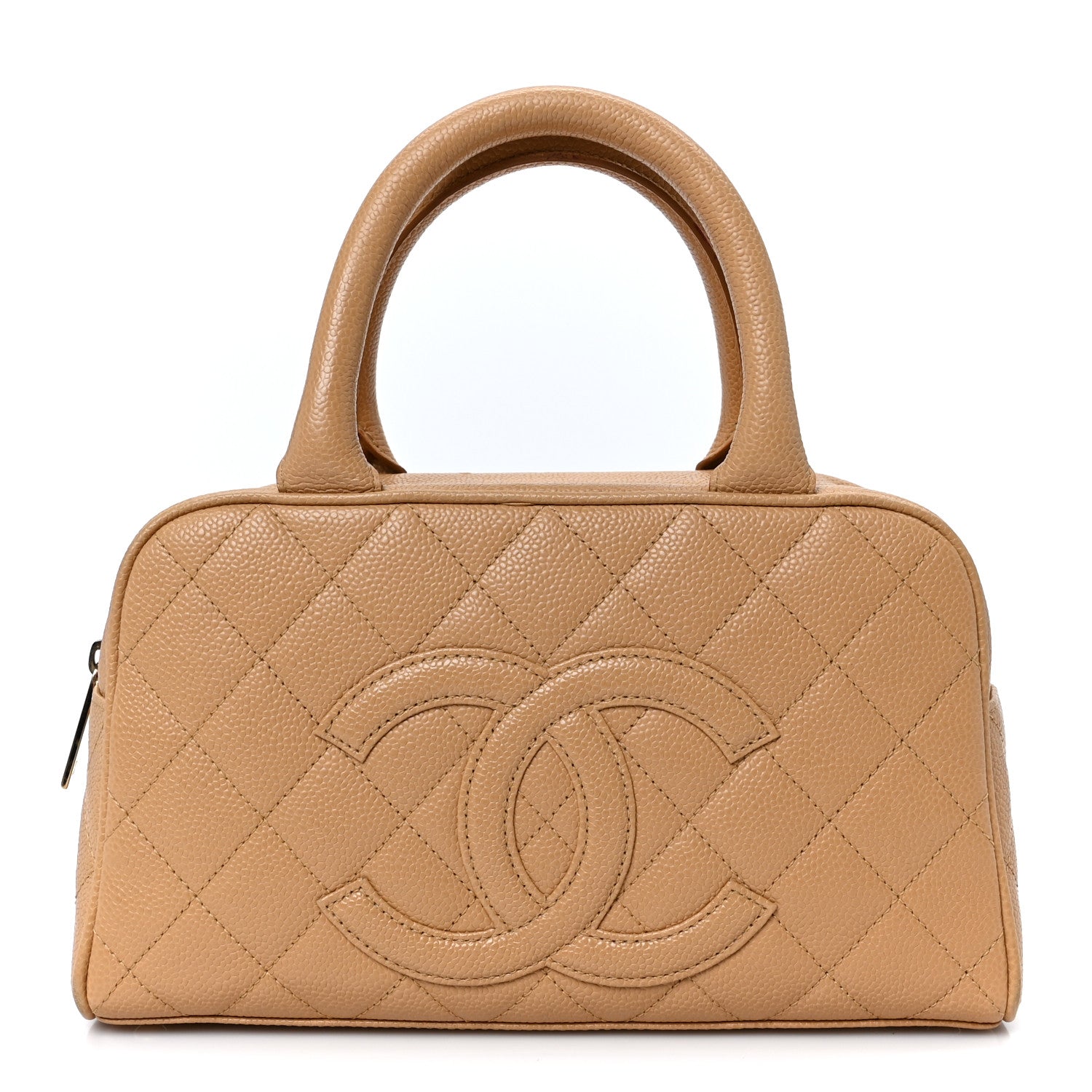 Chanel Caviar Quilted Small Bowler Beige 1 of 9