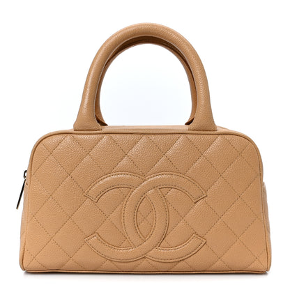Chanel Caviar Quilted Small Bowler Beige 1 of 9