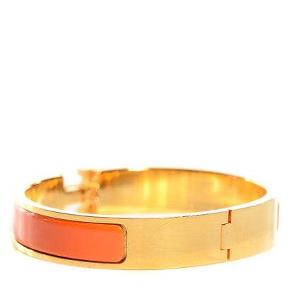 Hermes Enamel Narrow Clic Clac H Bracelet PM Orange 3 of 7