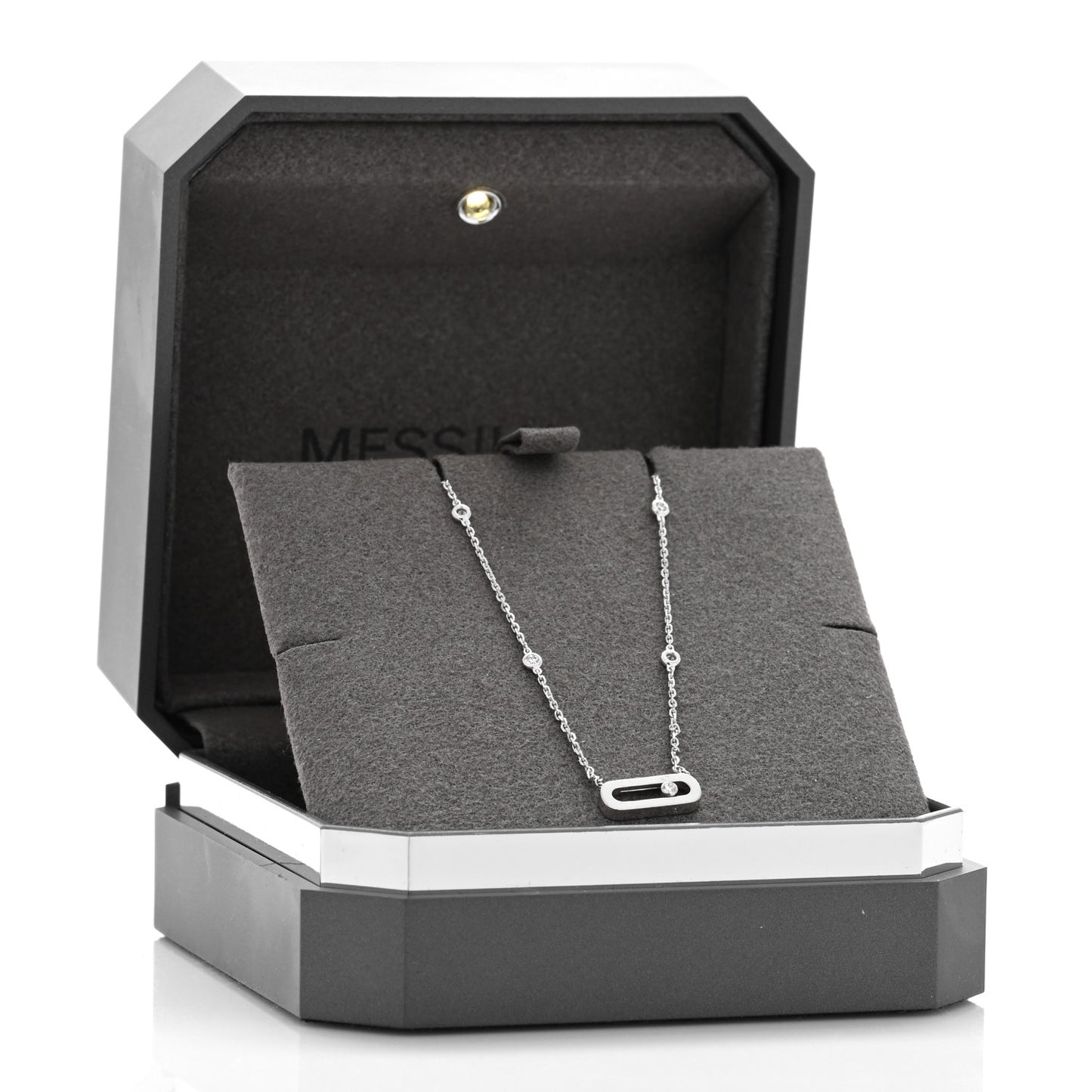 18K White Gold Diamond Move Uno Necklace