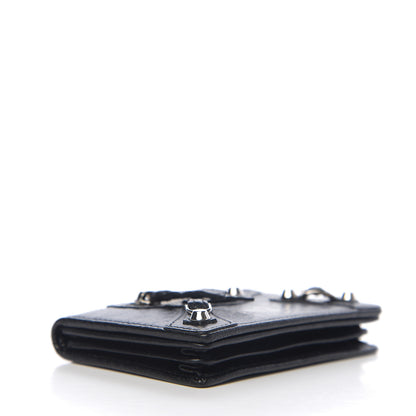 Balenciaga Agneau Classic Gold Hardware Card Case Black 3 of 7