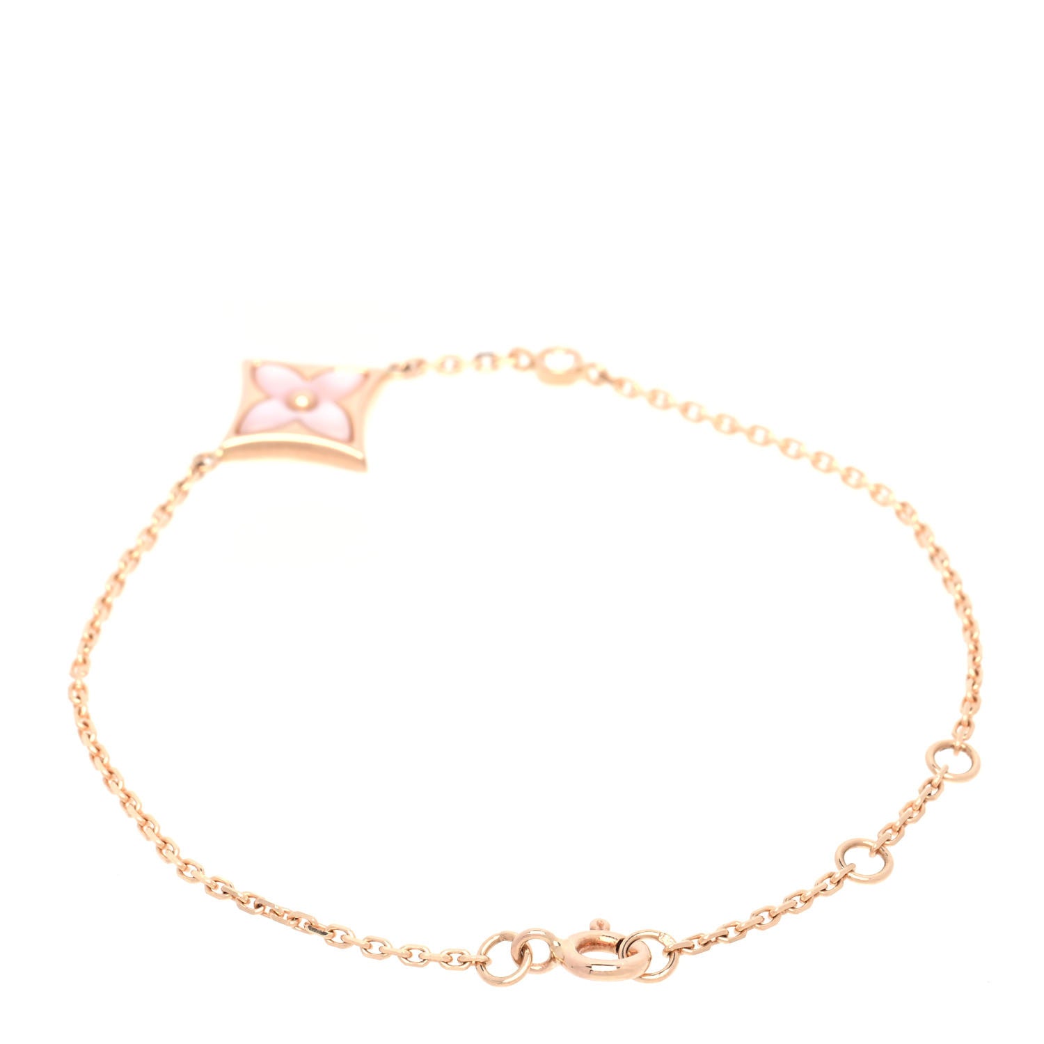 Louis Vuitton 18K Pink Gold Diamond Mother of Pearl Color Blossom BB Star Bracelet 2 of 5