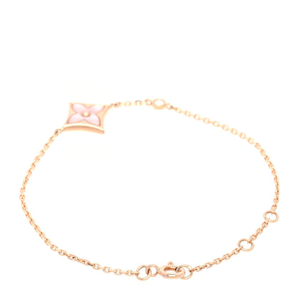 Louis Vuitton 18K Pink Gold Diamond Mother of Pearl Color Blossom BB Star Bracelet 2 of 5
