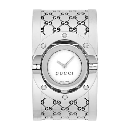 Gucci Stainless Steel Mother of Pearl 33mm Twirl Quartz Watch 1 of 5