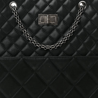 Chanel Iridescent Calfskin Quilted Reissue 2.55 Tote Black 8 of 10