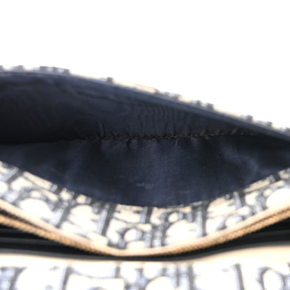 Christian Dior Oblique Saddle Chain Pouch Blue 6 of 16