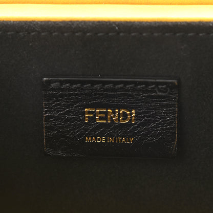 Fendi Vitello Fluffy Logo Vertical Box Yellow Box Black 6 of 8