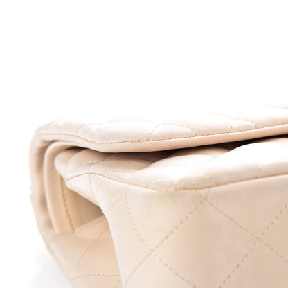 Chanel Lambskin Quilted Jumbo Double Flap Light Beige 14 of 21