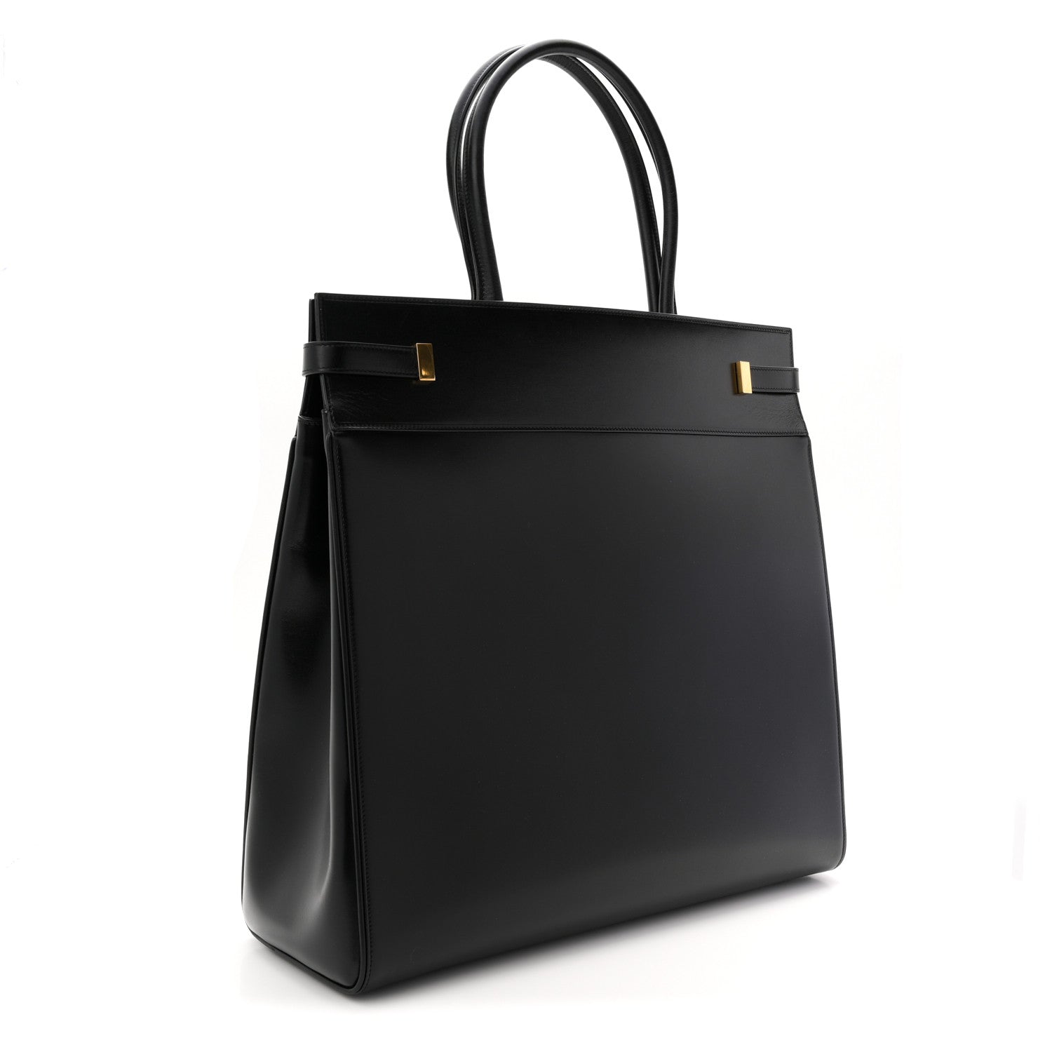 Saint Laurent Smooth Calfskin Manhattan North South Shopper Tote Black 3 of 11