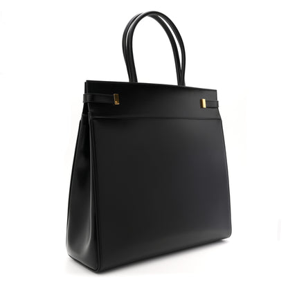Saint Laurent Smooth Calfskin Manhattan North South Shopper Tote Black 3 of 11