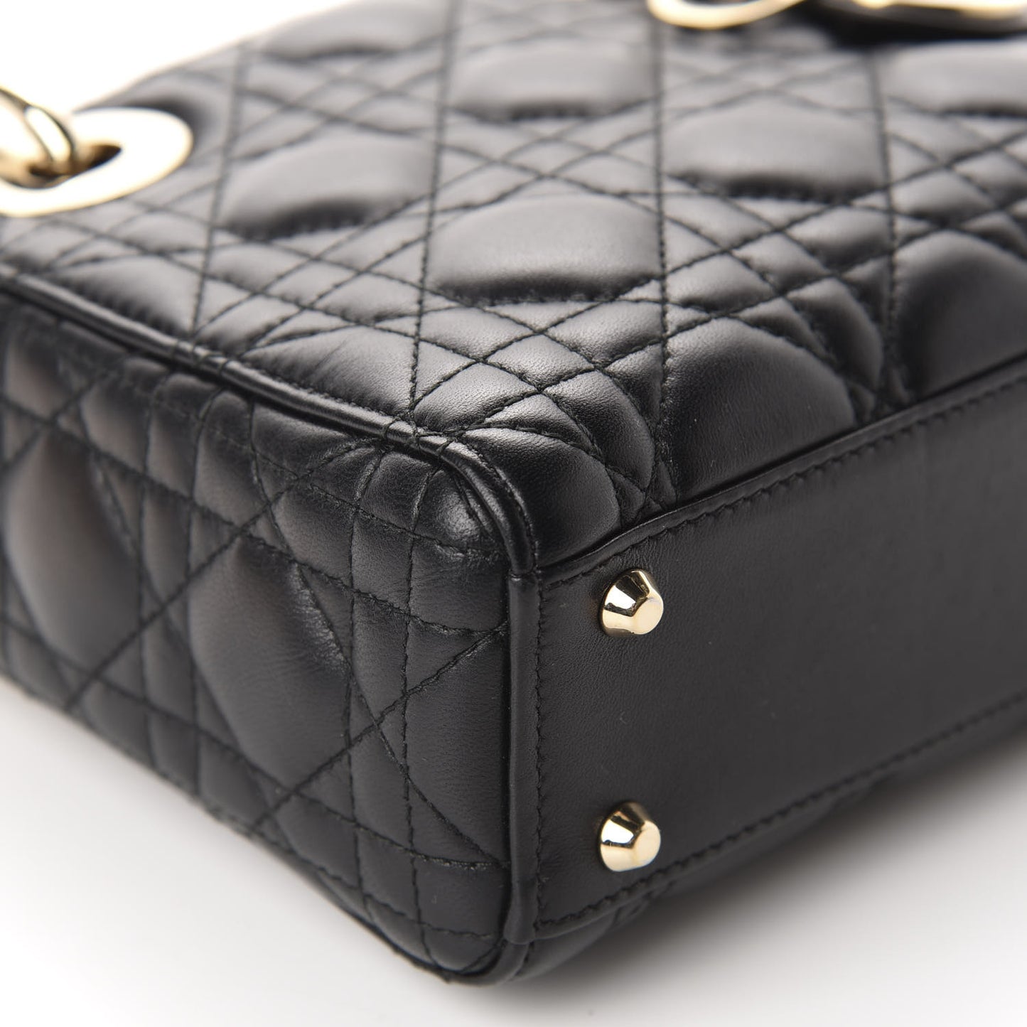 Lambskin Cannage Mini Lady Dior Black
