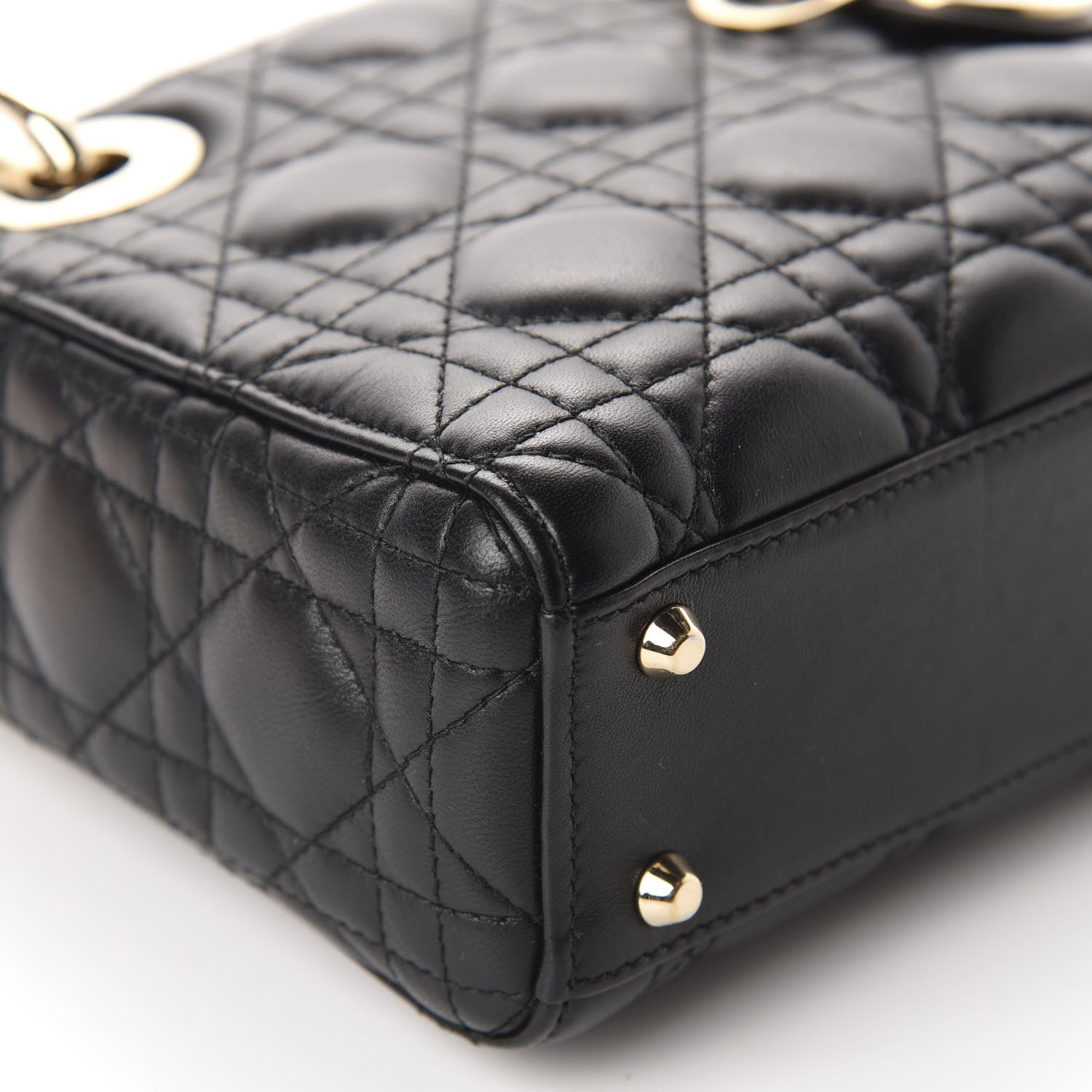 Christian Dior Lambskin Cannage Mini Lady Dior Black 6 of 9