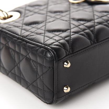 Christian Dior Lambskin Cannage Mini Lady Dior Black 6 of 9