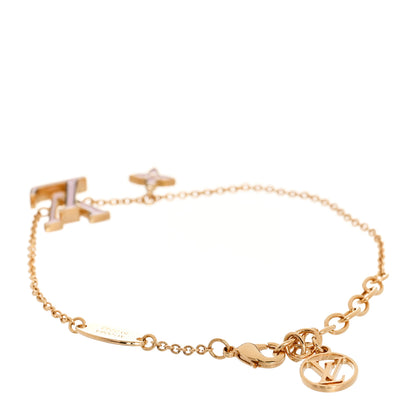 Louis Vuitton Metal Enamel LV Iconic Bracelet Gold Light Pink 3 of 6