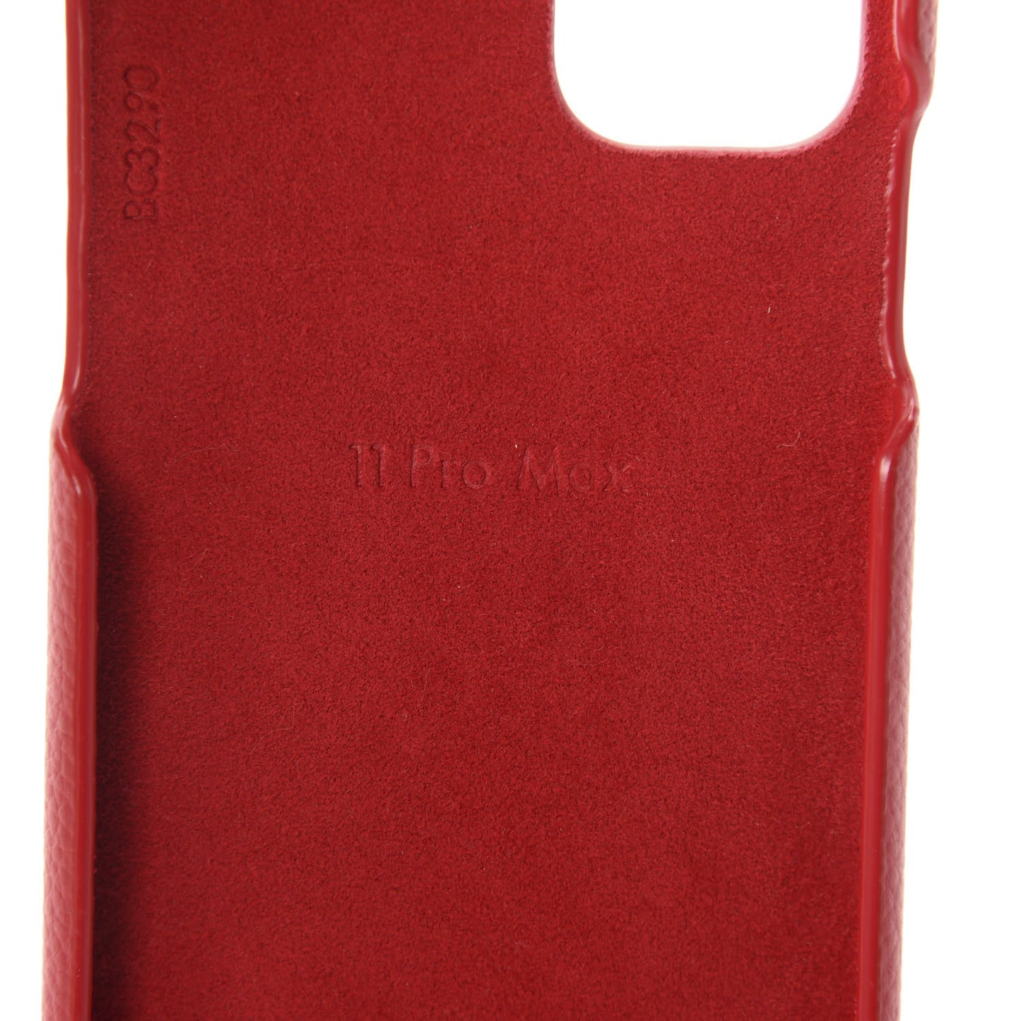 Calfskin Monogram iPhone 11 Pro Max Bumper Scarlet