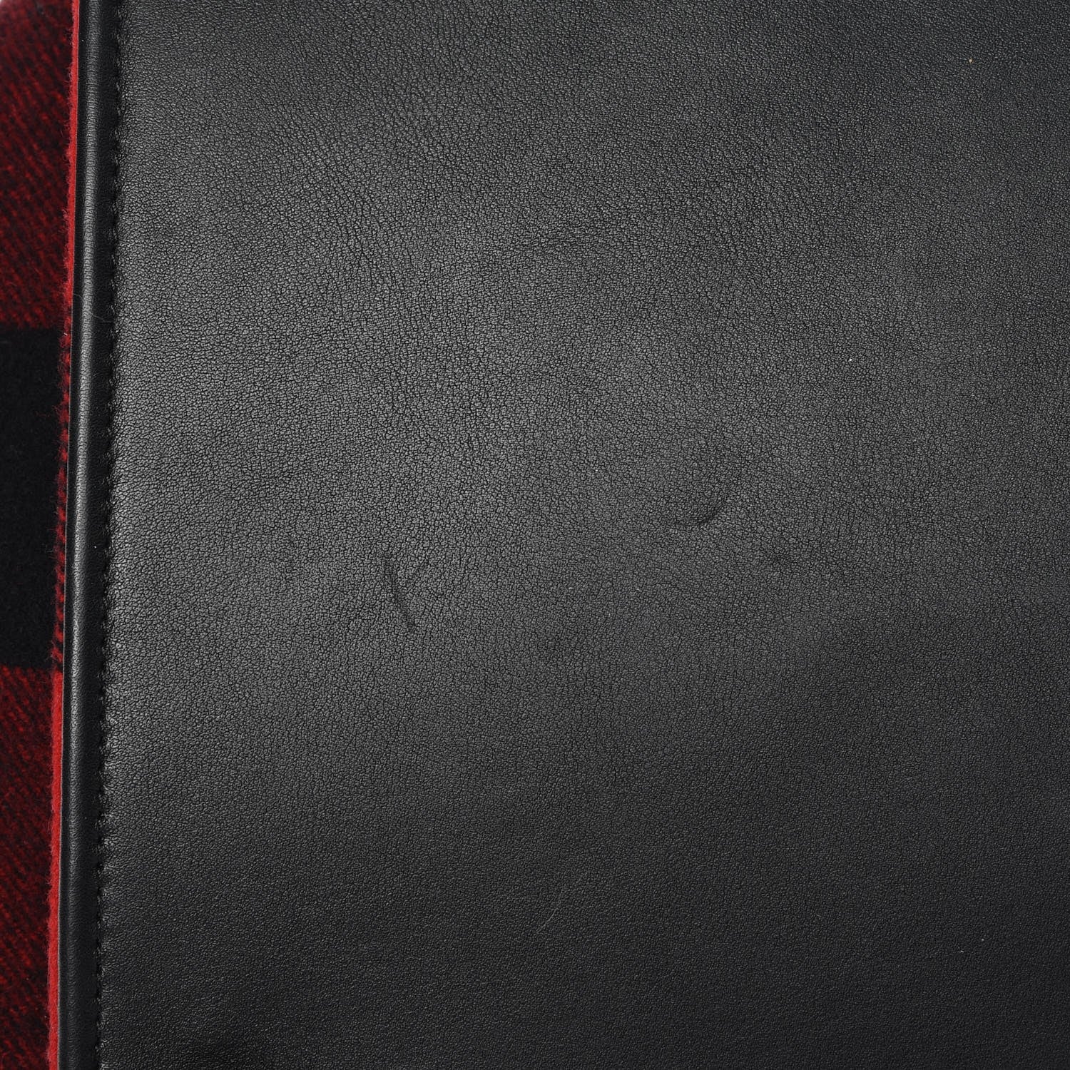 Celine Wool Medium Tartan Phantom Luggage Red 9 of 9