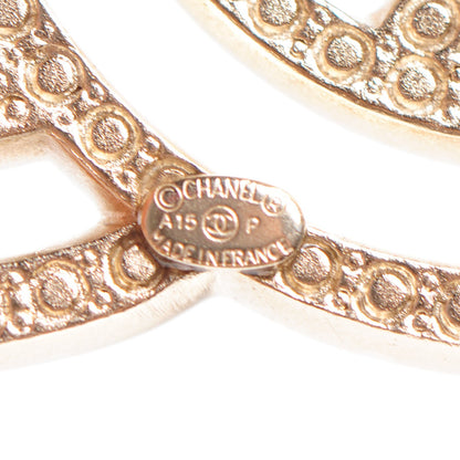 Chanel Crystal CC Brooch Gold 4 of 5