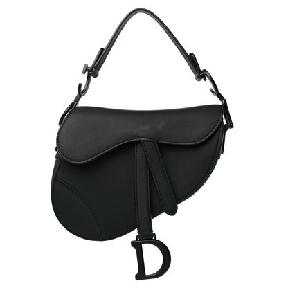 Christian Dior Ultra Matte Calfskin Mini Saddle Bag Black 1 of 12