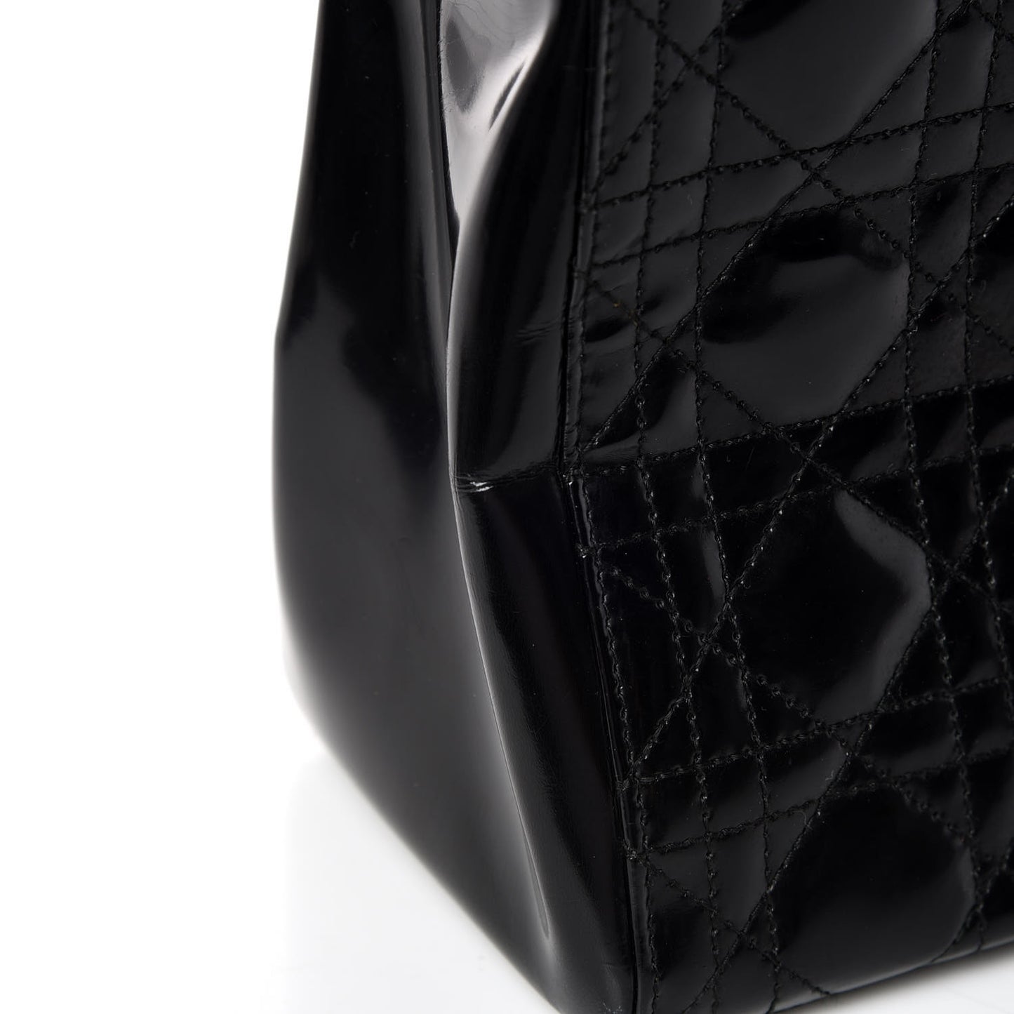 Patent Cannage Medium Lady Dior Black
