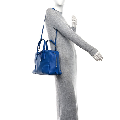 Louis Vuitton Taurillon Dora Ultra Soft MM Blue Royal 2 of 7