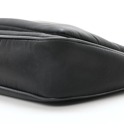 Prada Re-Nylon Saffiano Double Pouch Shoulder Bag Black 10 of 10