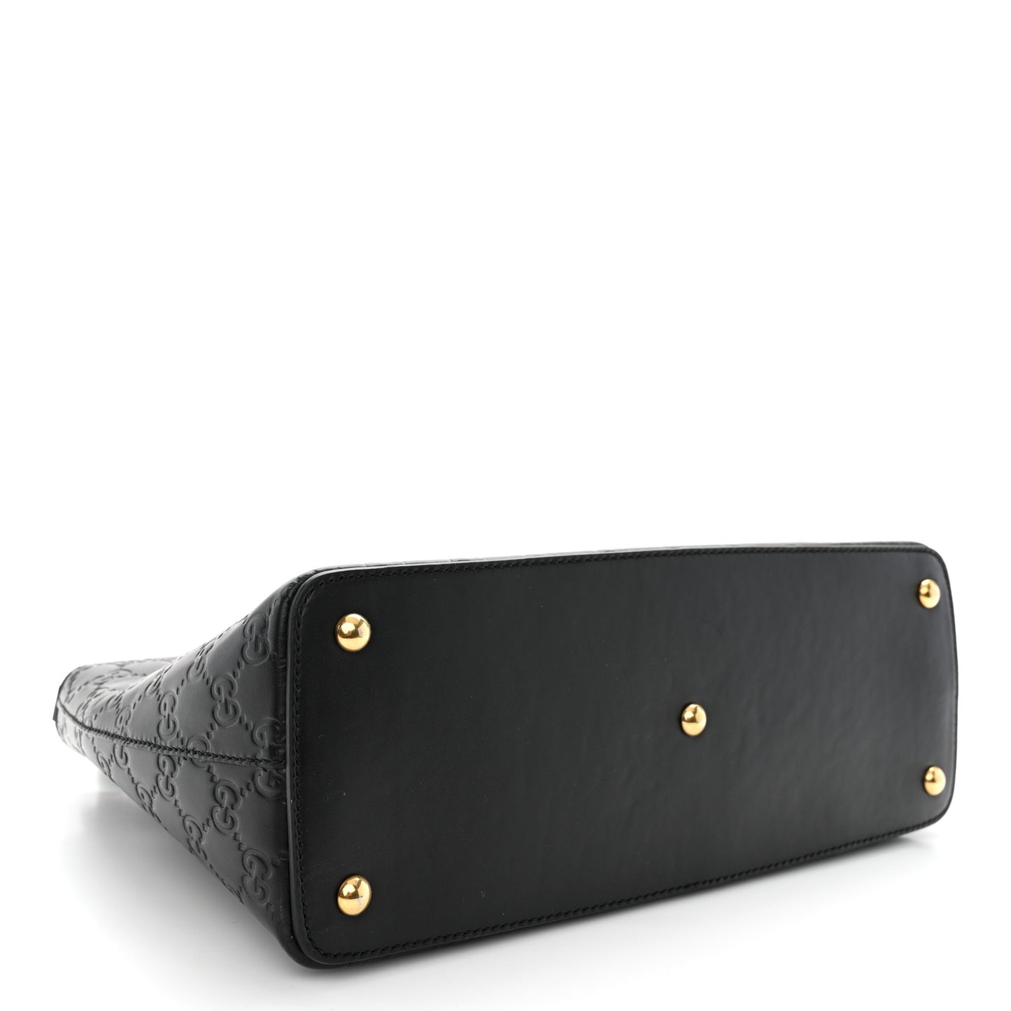 Guccissima Signature Nappa Small Zip Top Tote Black