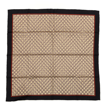 Gucci Silk Monogram GG Bees Scarf Black Red 1 of 3