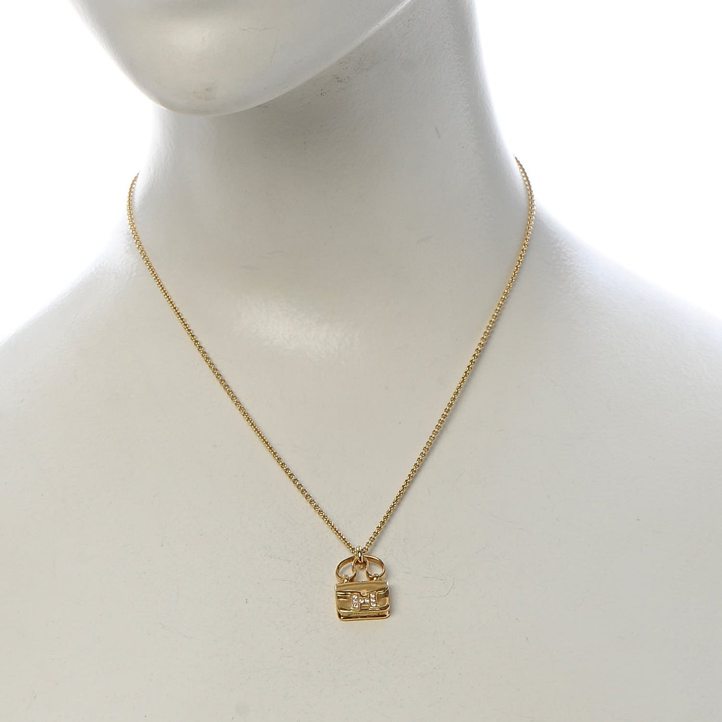 18K Yellow Gold Diamond Constance Pendant Necklace