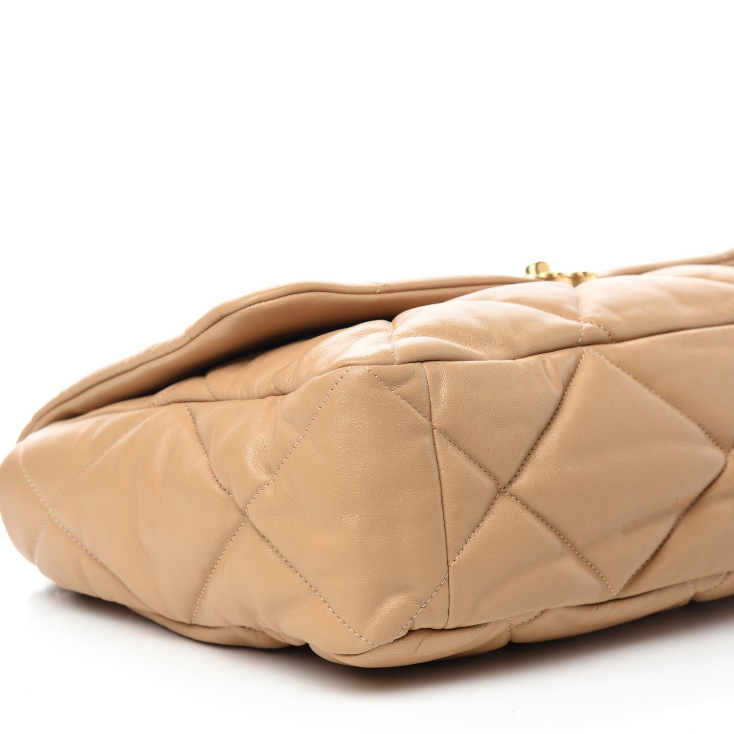 Chanel Lambskin Quilted Maxi Chanel 19 Flap Beige 9 of 10