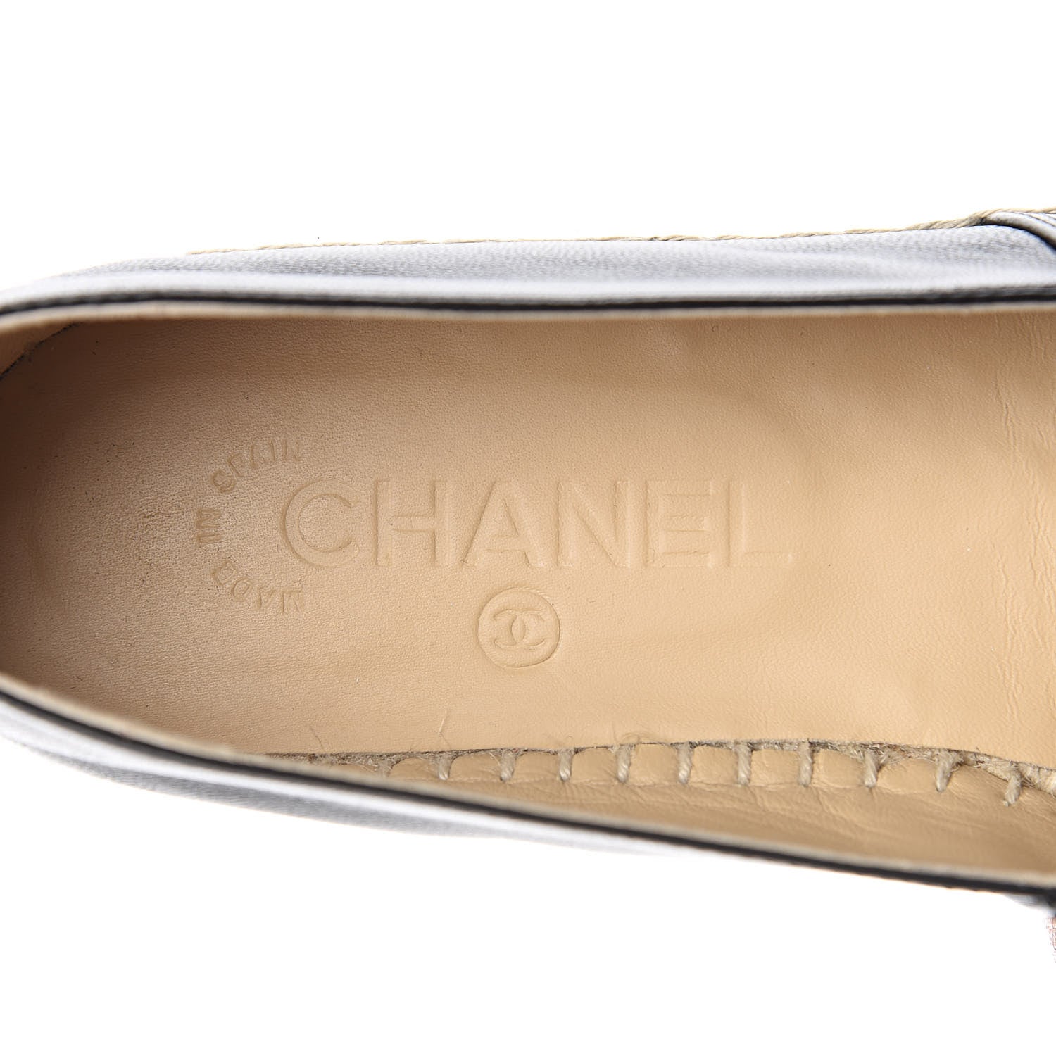 Chanel Lambskin CC Espadrilles 39 Black 9 of 11