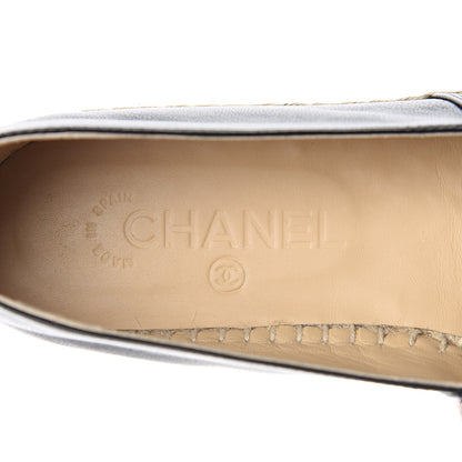 Chanel Lambskin CC Espadrilles 39 Black 9 of 11