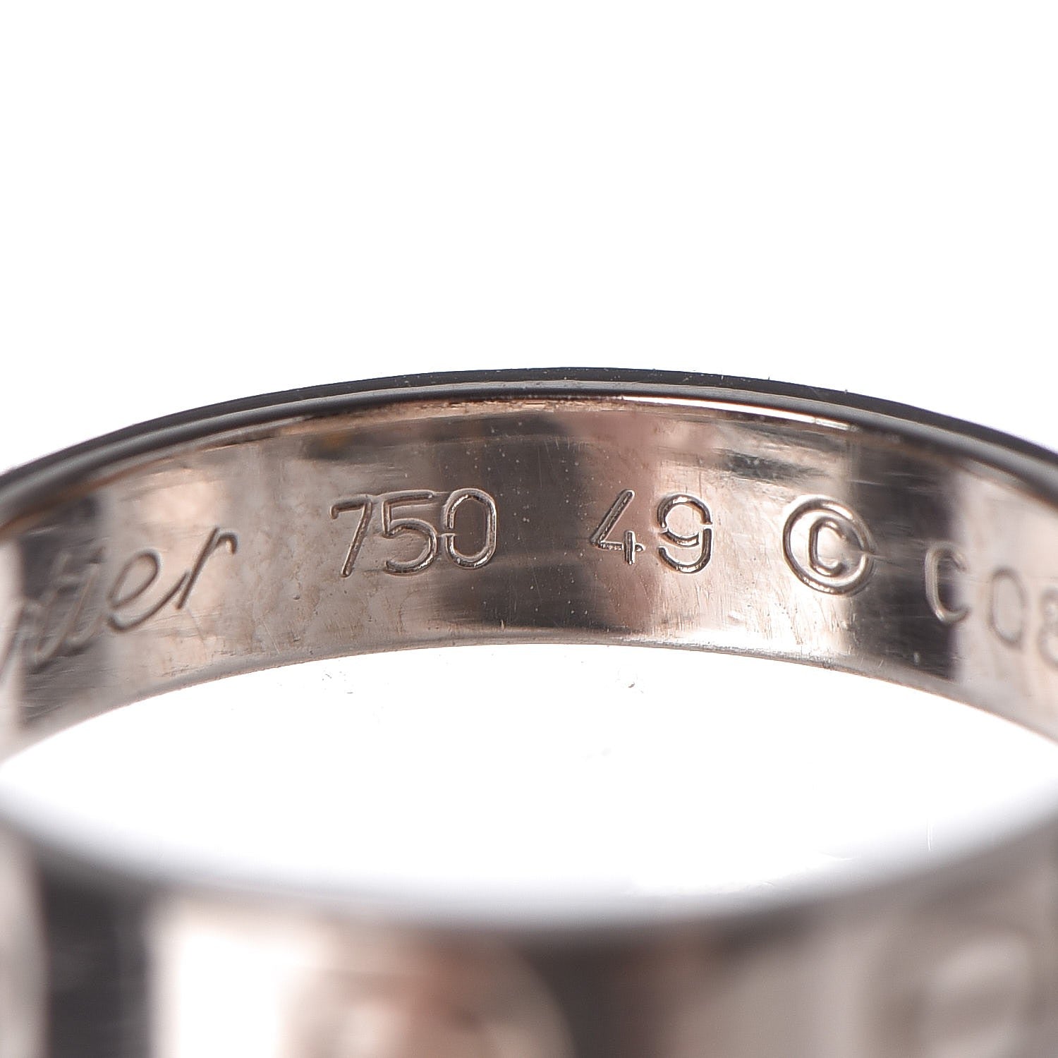 Cartier 18K White Gold 4mm LOVE Wedding Band Ring 49 4.75 6 of 7