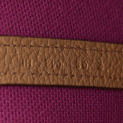 Hermes Toile Militaire Vache Country Garden Party 30 TPM Rose Pourpre Biscuit 7 of 11