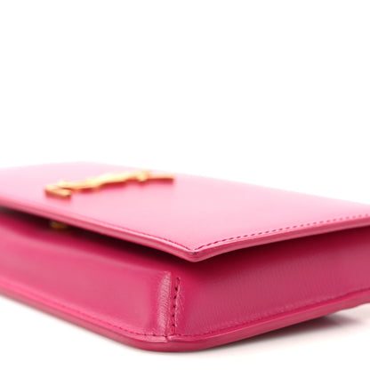 Saint Laurent Smooth Calfskin Monogram Phone Holder Crossbody Fuchsia Couture 9 of 9