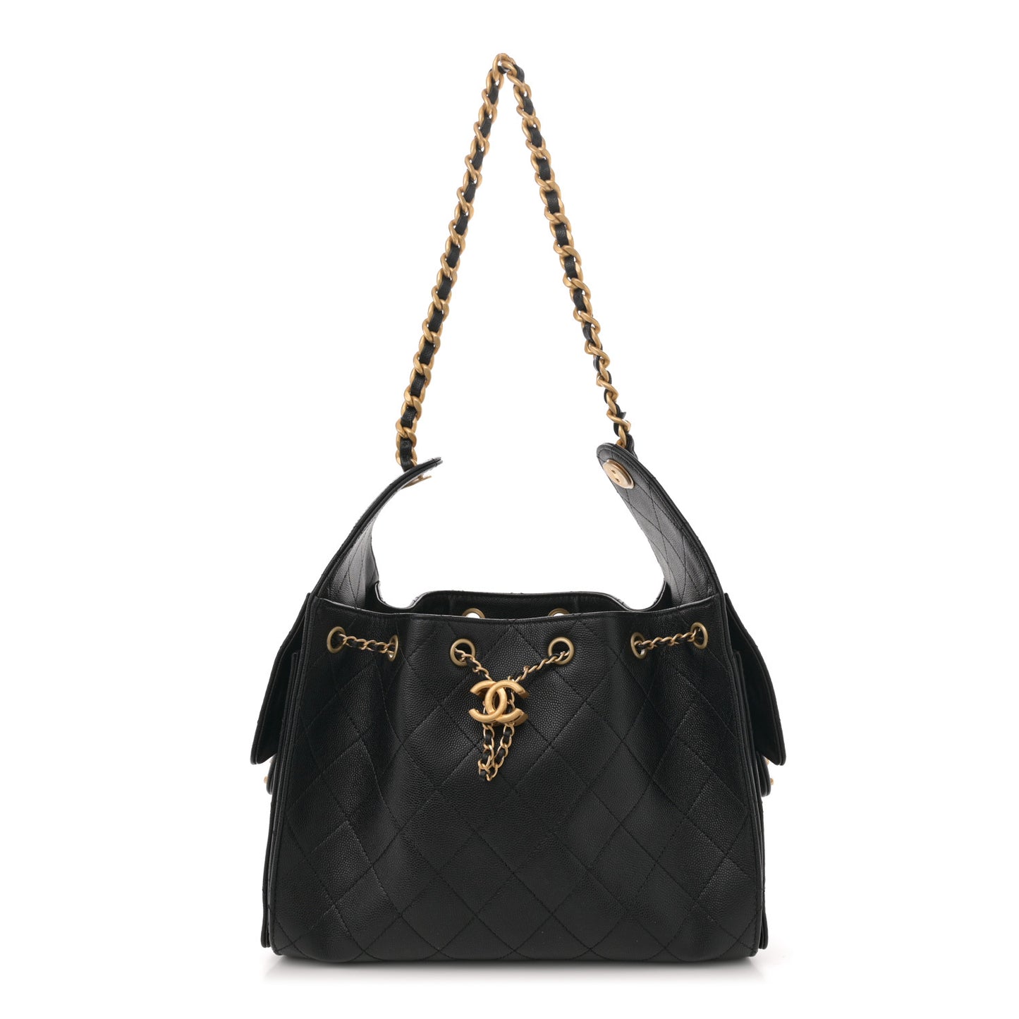 Caviar Quilted Small Chanel 25 Handbag Black