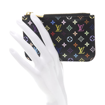 Louis Vuitton Monogram Multicolor Key Pouch Black Violet 2 of 9