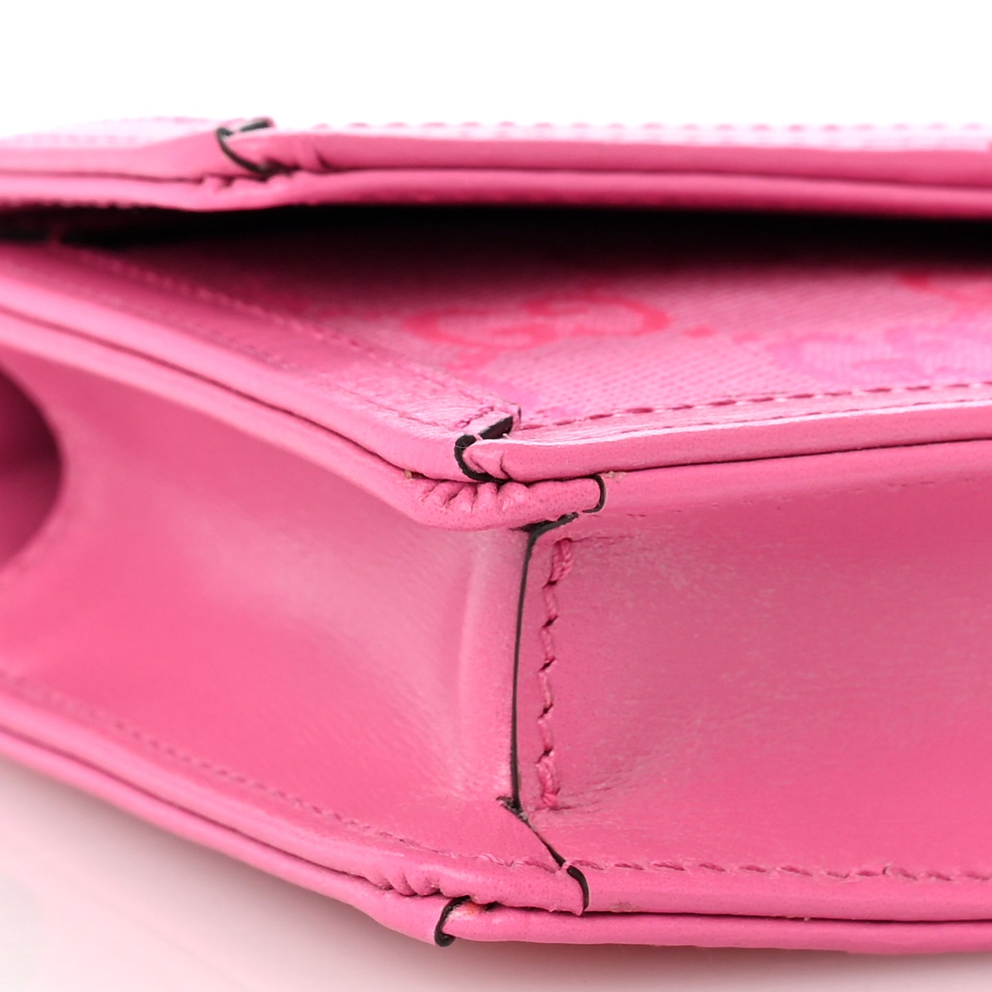 GG Monogram Scratch Lux Calfskin Mini Luce Shoulder Bag Rose Dark Blossom