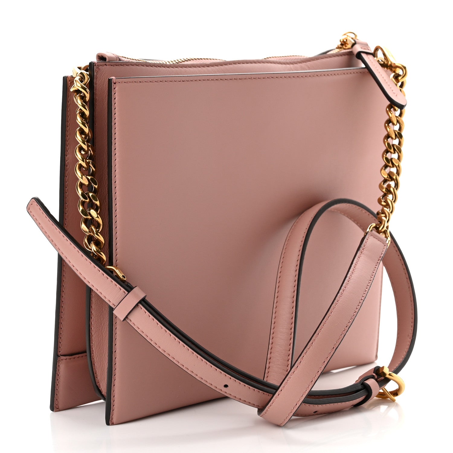 Salvatore Ferragamo Calfskin Trifolio Crossbody Bag Antique Rose 3 of 10